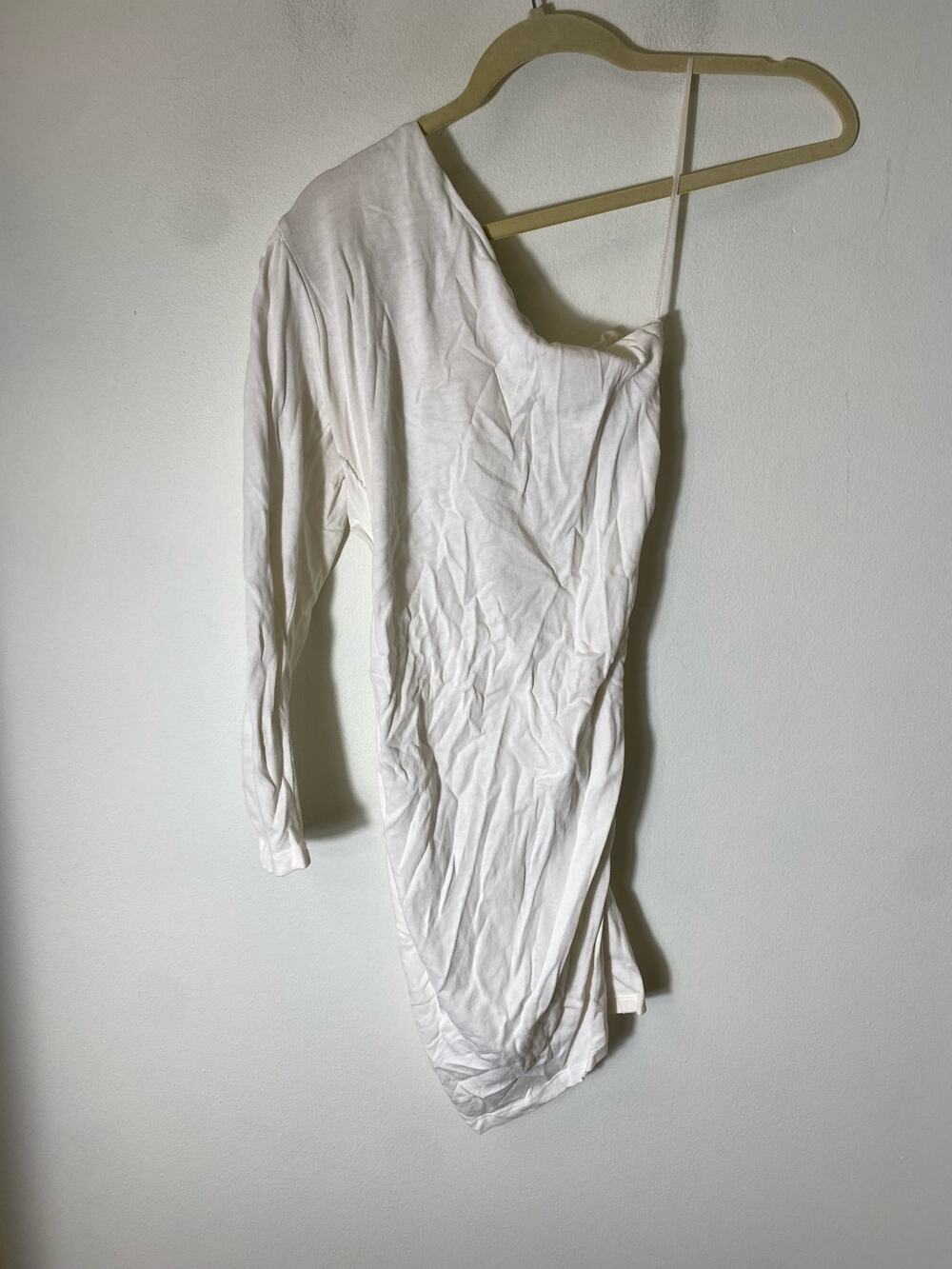 IRO White One Shoulder Mini Dress Sz S